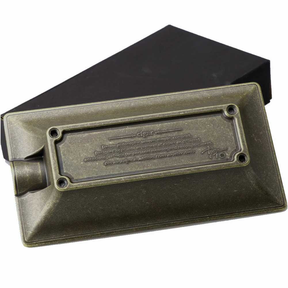 Wholesale High Grade Luxury Cigar Ashtray Metal Portable Ashtray