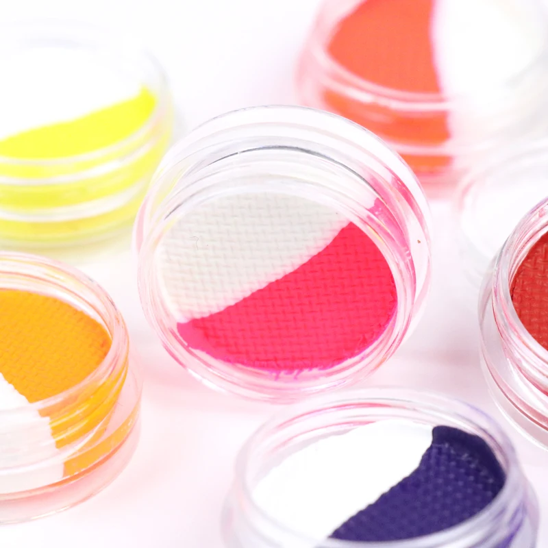 Golden Phoenix Water activated cream double color uv neon split eye shadow cake Makeup cosmetic vegan eyeshadow