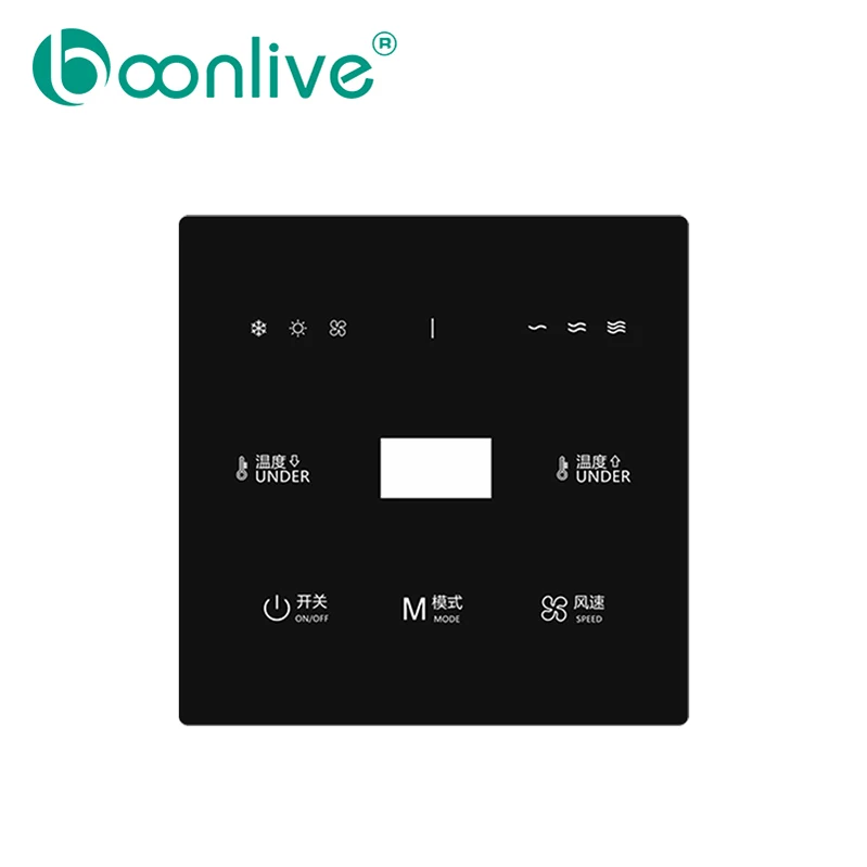 Boonlive Shenzhen Electrical Glass Panel RS485 Remote Led Smart Wall Switch Socket For Light Control For Home