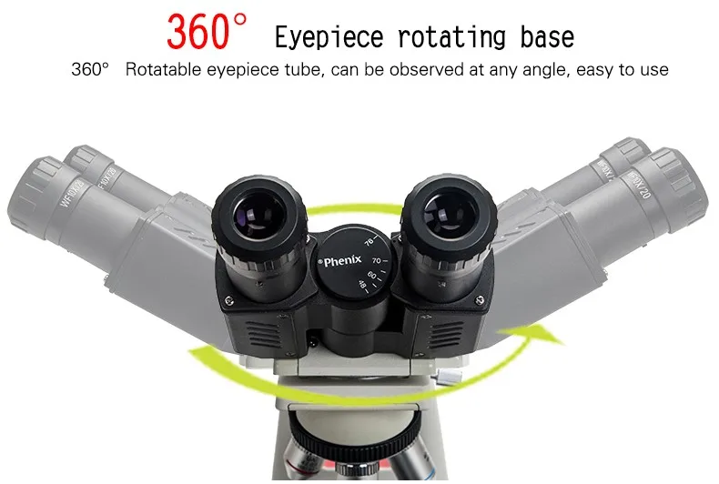 Phenix BMC302-IPL 40X-1600X fiber optic inspection binocular biological ent digital microscope for diatomite