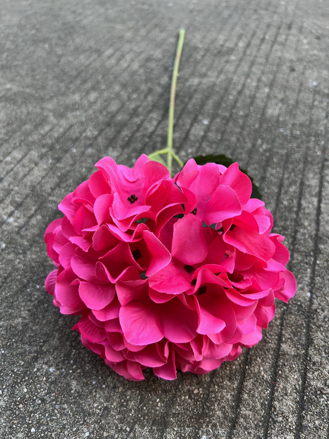 Wholesale Cheap Single Stem Hot Pink Hydrangea Artificial Flowers Bulk