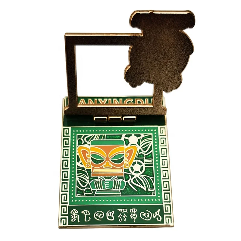 Customized metal logo hard enamel lapel pin badge gift metal crafts spring door hinge enamel pin with hinge badge