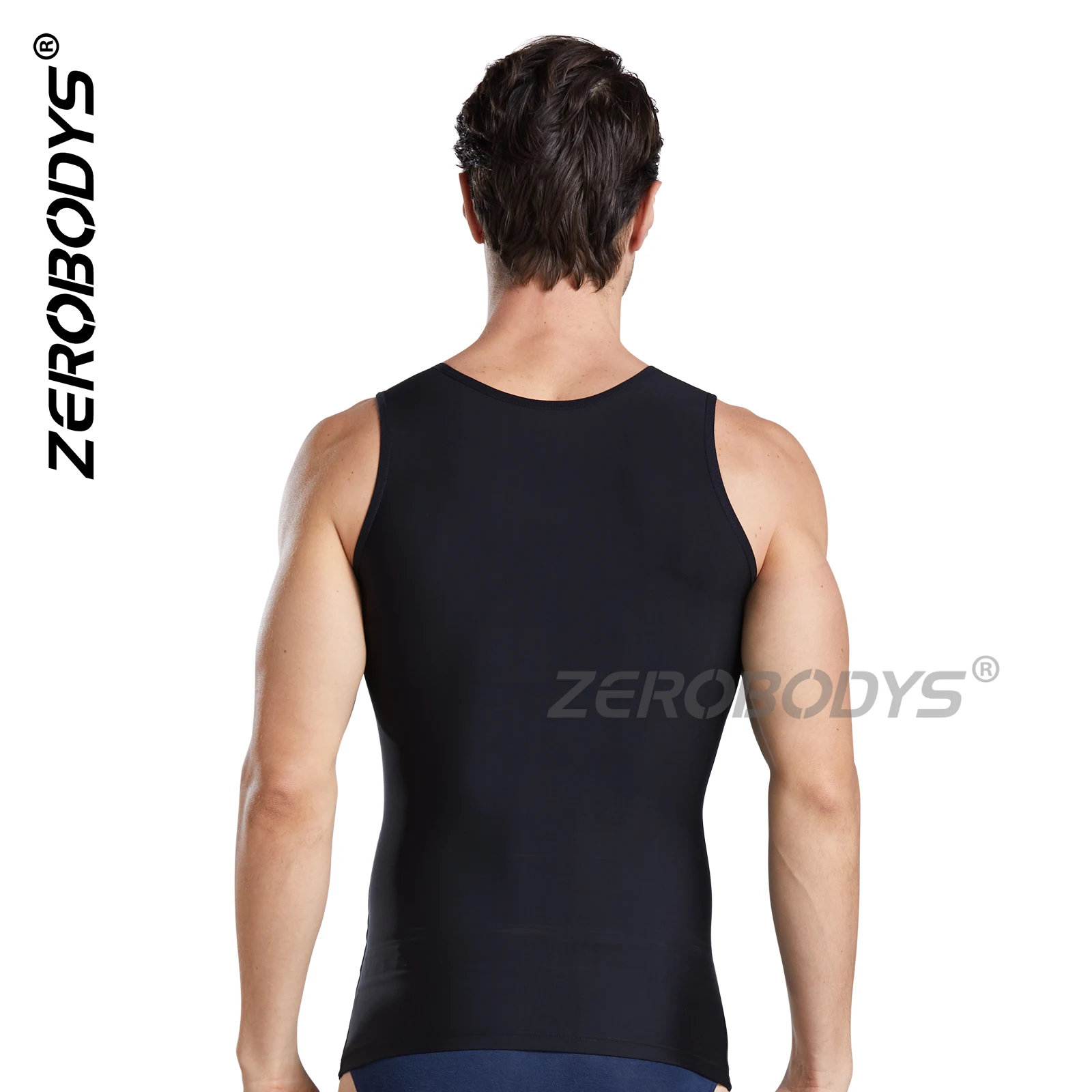 Mens Compression Shirts For Body Shaper Black Vest Tight Tummy Underwear Tank Top Shapewear