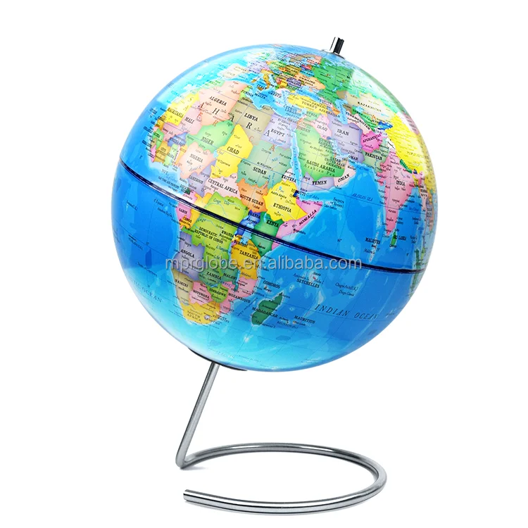 Oem Odm World Map Globe 14cm Arched Plastic Ruler Globe Science Education Earth Globe