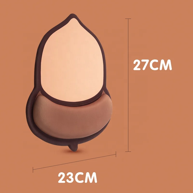 Acorn-shaped Custom Logo Personalized Gaming Mouse Mat Pad With Wrist Rest Support for Gaming