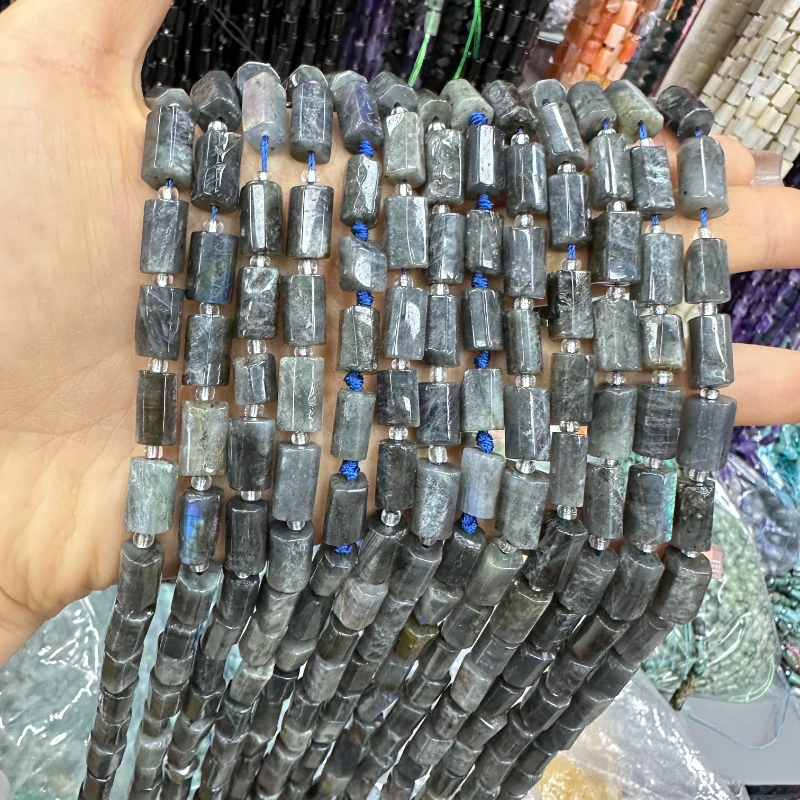 8*11mm Natrual Crystal Sectional Round Tube Loose Bead Diy For Jewelry Bracelet Necklace Making For Women And Men