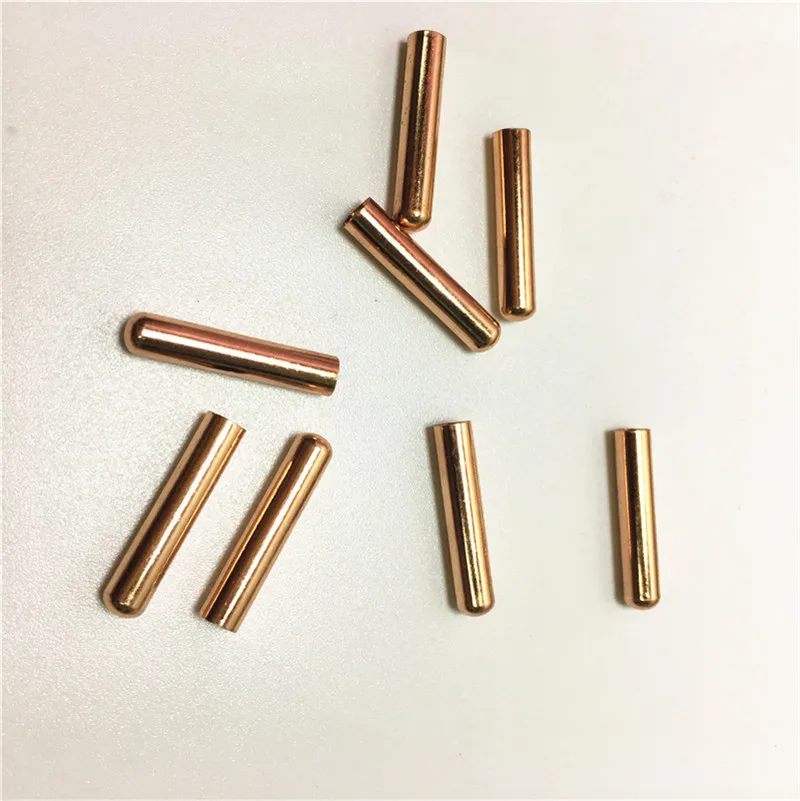 
Eco-friendly drawstring cap round copper strap metal end cord tipping 