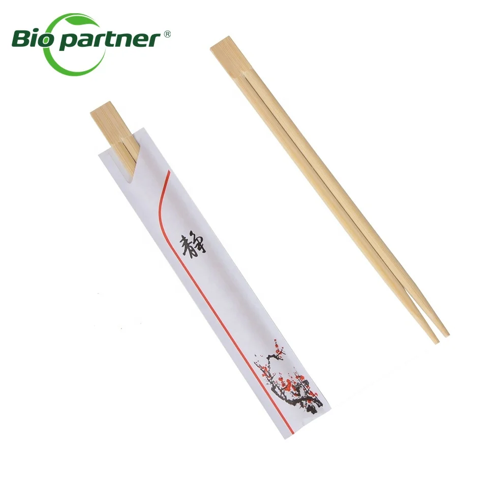 BA3 custom print sleeve export travel korea flat disposable one-off premium chopsticks set