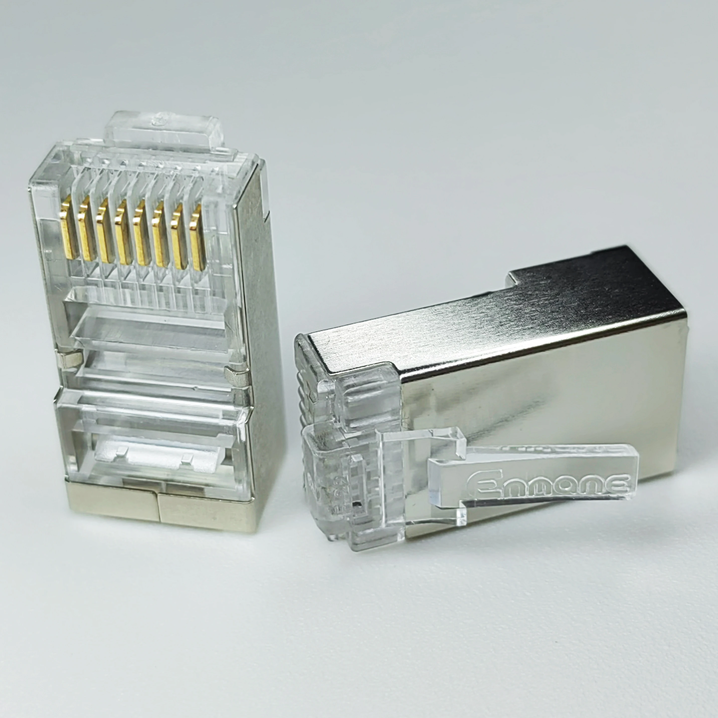 Gold Plated Metal Shield RJ45 8P8C Cat6A Cat7 FTP Plug Connector Modular Plug Network RJ Connector