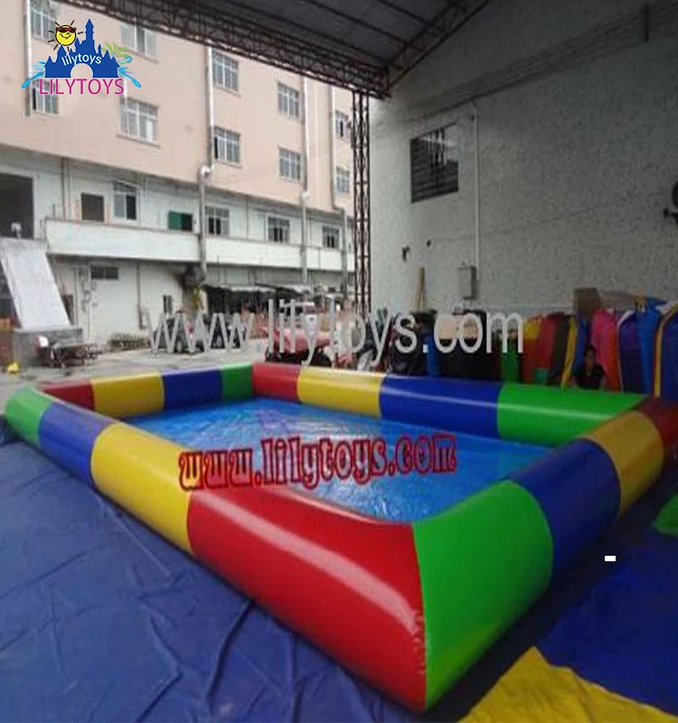 Надувной бассейн lilytoys, надувные прямоугольные плавательные бассейны, прочный надувной аквапарк