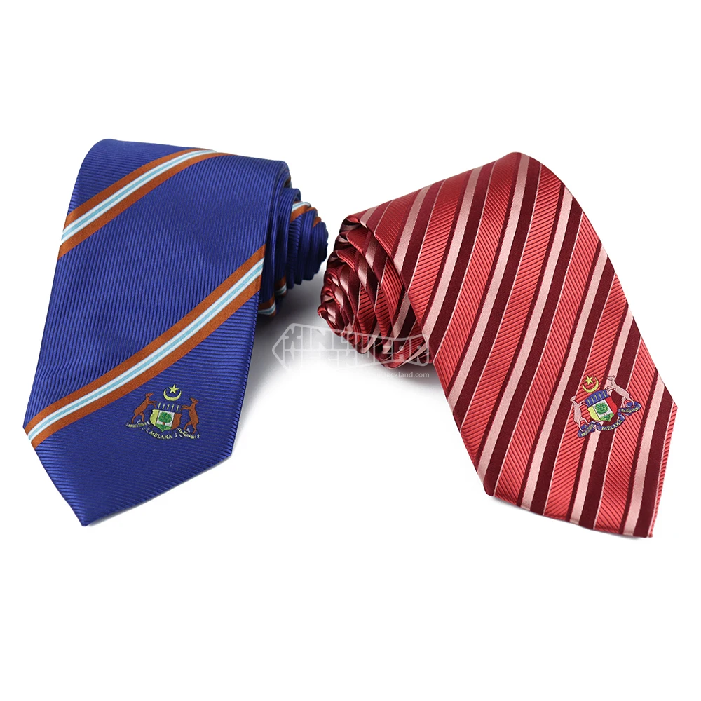 Silk Necktie Customization Red And Blue Symbol Striped State Tie Animal Custom Ties For Men
