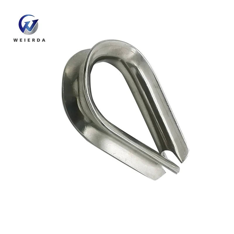 Heavy Duty  Round  Galvanised Cable Thimbles Stainless Steel 304 Standard Wire Rope Thimble