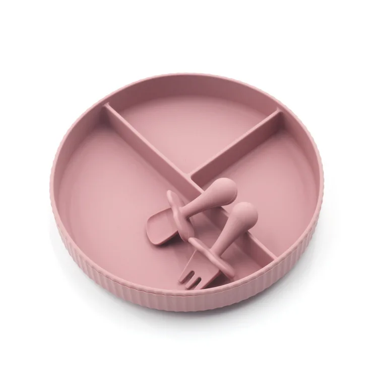 New Designer Eco-Friendly Safe BPA-Free Infant Feeding Silicone Tray Independent Suction Waterproof and Easy-to-Clean Baby Tray