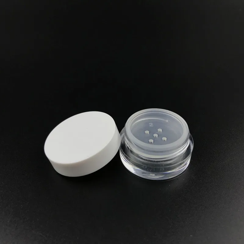 Cosmetic Loose Powder Jar Cosmetic Bottles with Sifter Powder Jar Plastic Screen Printing PS Round ABS Screw Cap XM any Colors