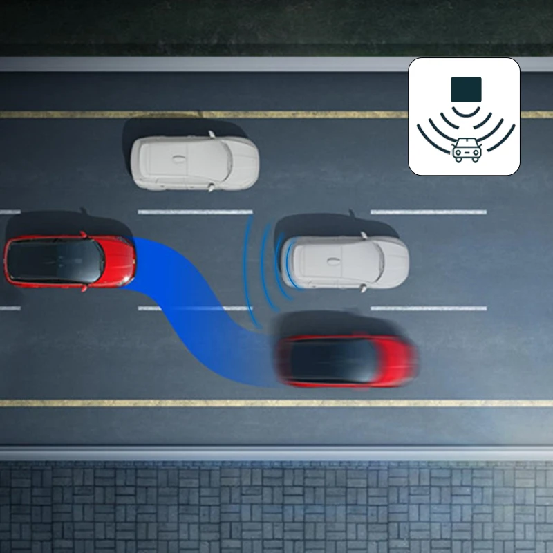 flashing warning ultrasonic radar car blind spot detection assist bsd system