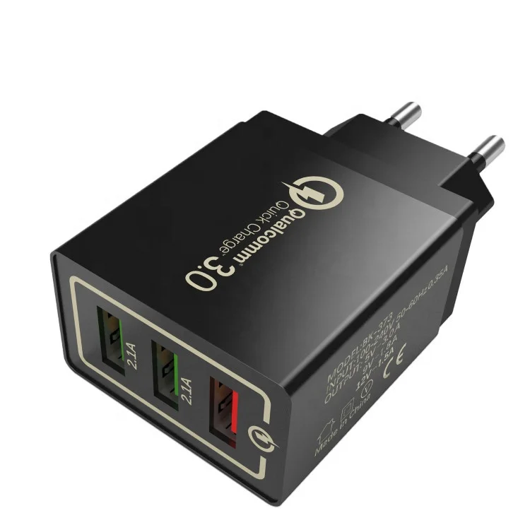  QC 3 0 быстрое зарядное устройство 5V 3A 3USB EU/US булавки стены портативное для путешествий быстрый USB