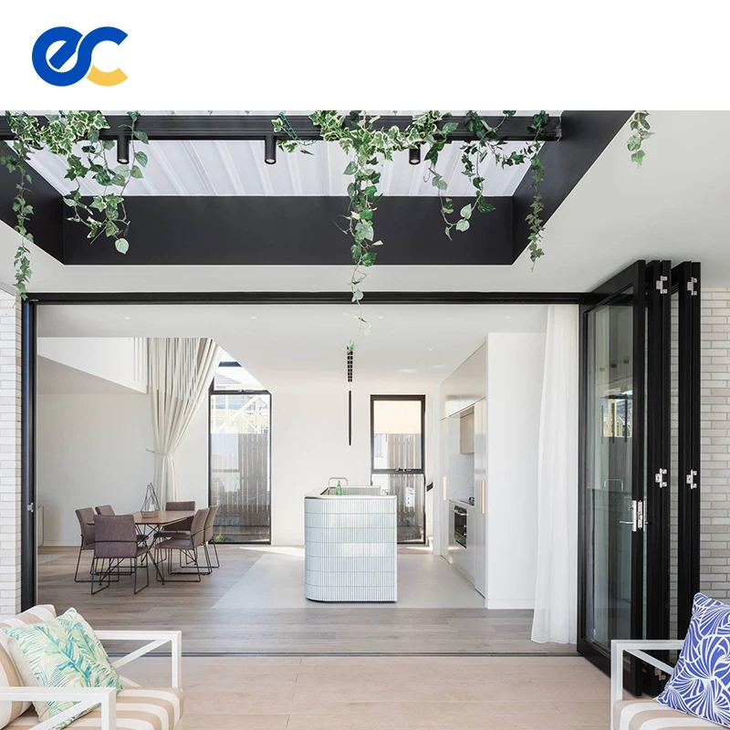 commercial exterior thermal break accordion bi folding doors aluminum folding door