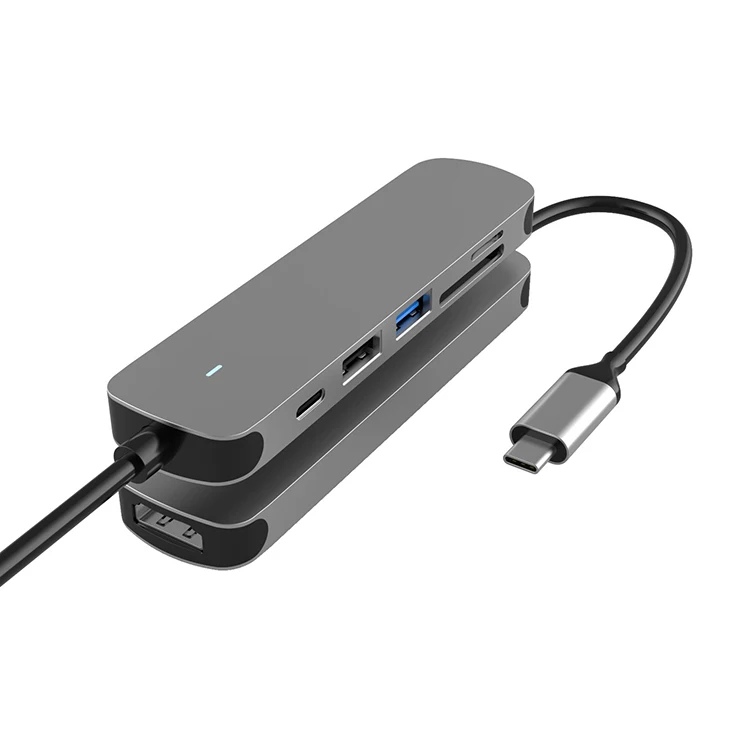 Портативный PD 3,0 USB C концентратора ключ USB порт зарядное устройство PD SD/TF док-станция для ноутбука