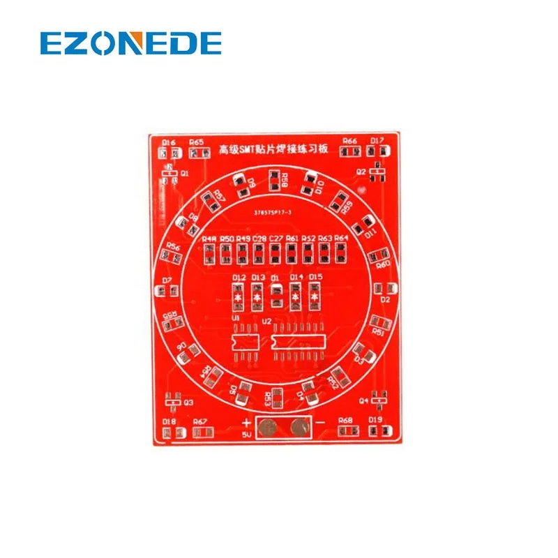 2 Sides SMT SMD Electronic Component Welding Practice Board Mini PCB Soldering Skill Training Running Water Light