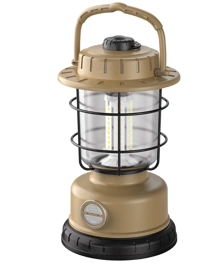 High Quality ABS IP65 Waterproof Portable Emergency USB Rechargeable LED Camping Lantern Light