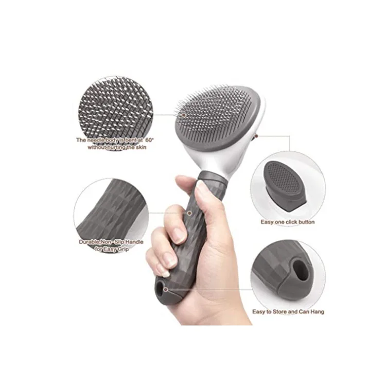 Deshedding Tool Massage Comb Cleaning Slicker Hair Removal Animal Cat Dog Pet Grooming