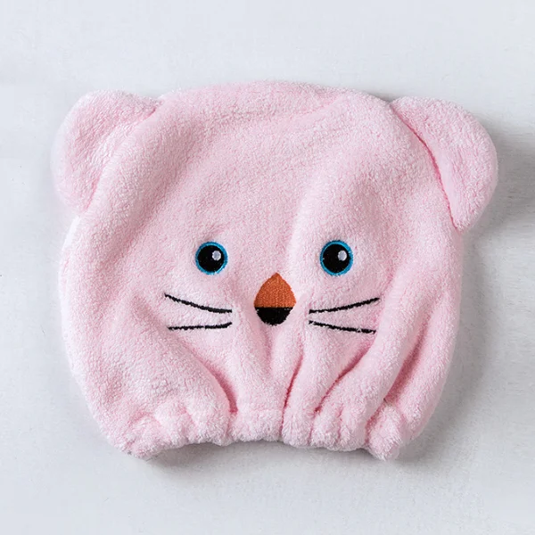 Cartoon Microfiber Hair Turban Quickly Dry Hair Hat Wrapped Towel Bathing Shower Cap
