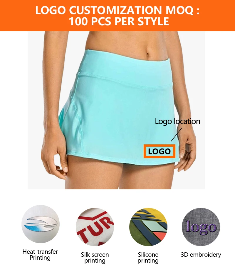 Enerup athletic tennis dress skirt back waistpocket zipper built-in elastic sportswear golf pickleball paddle padel tennis