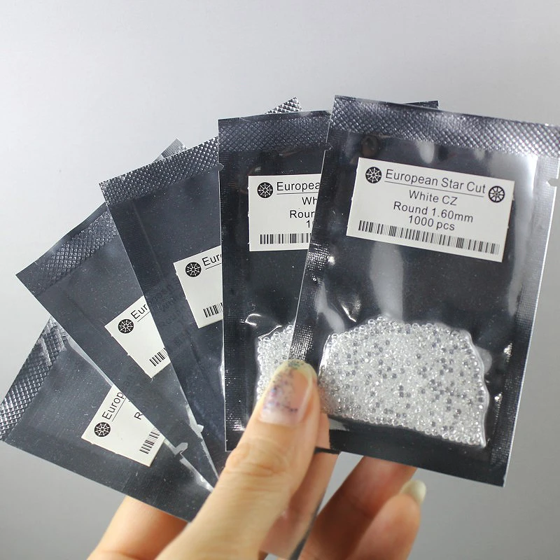 5A High Quality Loose Stone Cubic Zirconia White Color Brilliant Cut Melee 5A stone