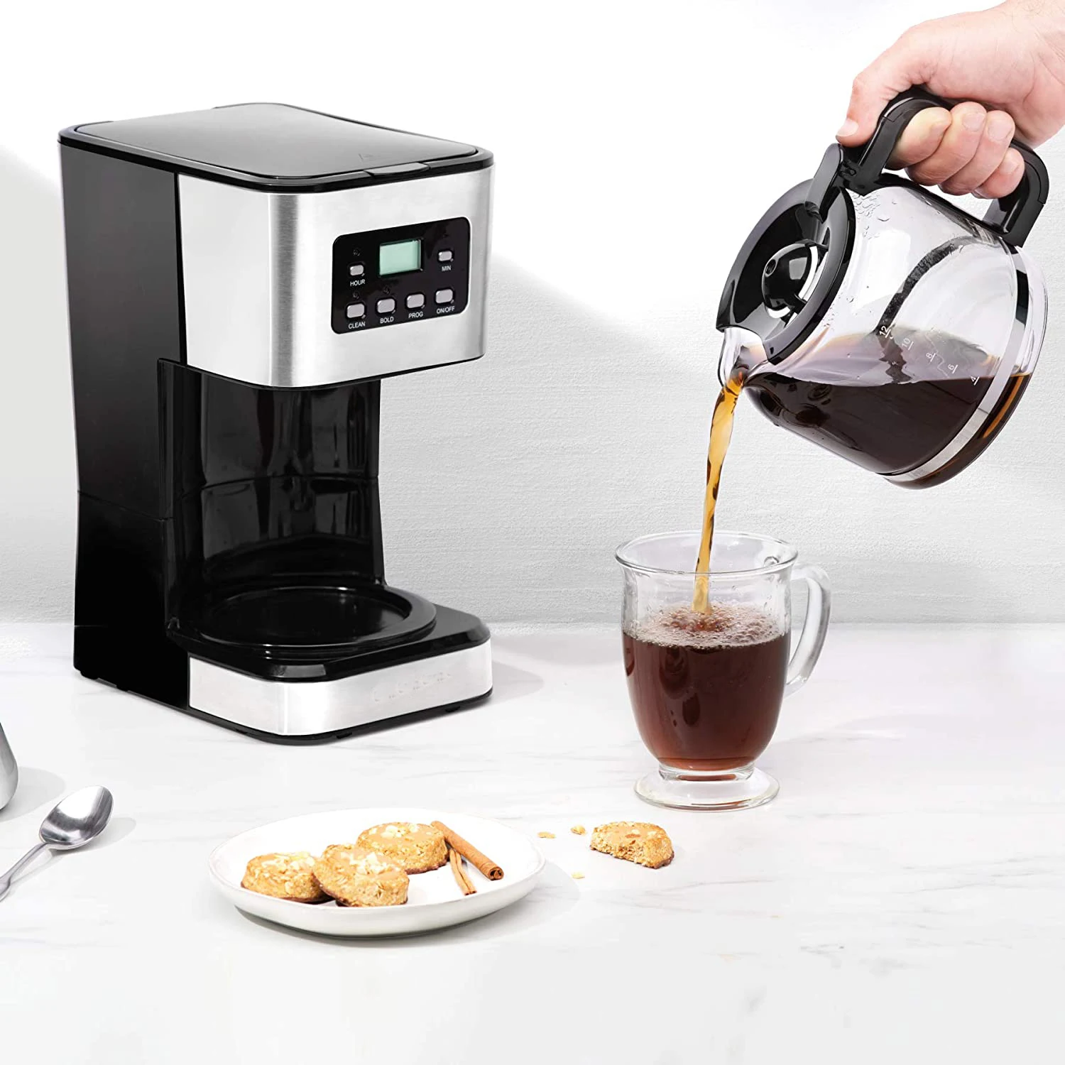 Hot sale electric 12 cups automatic programmable coffee maker machine