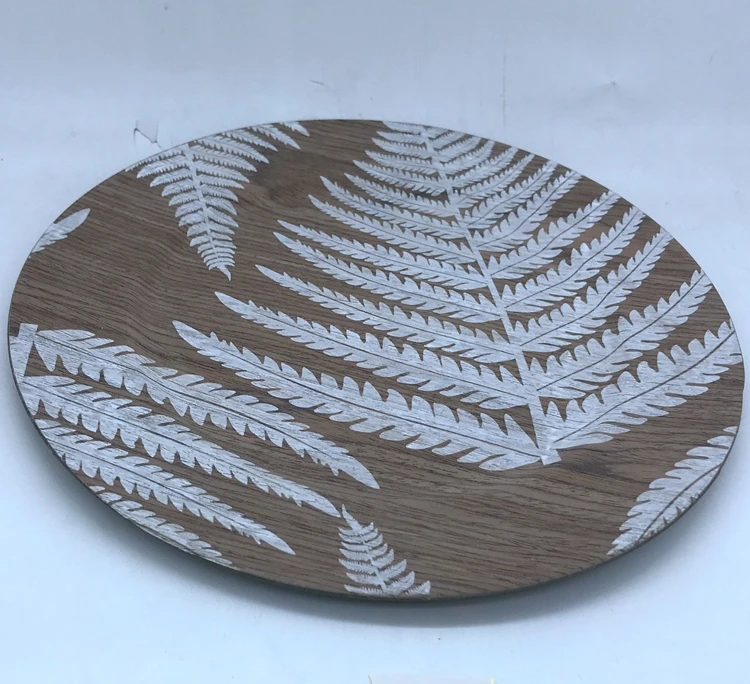 Round Wedding  Decorative Fancy Sublimation  Plastic  Plates