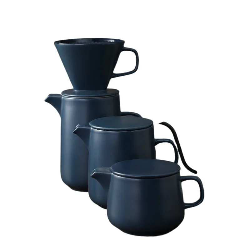 Hand-made coffee maker set Drip ceramic sharing pot Household coffee maker filter cup set