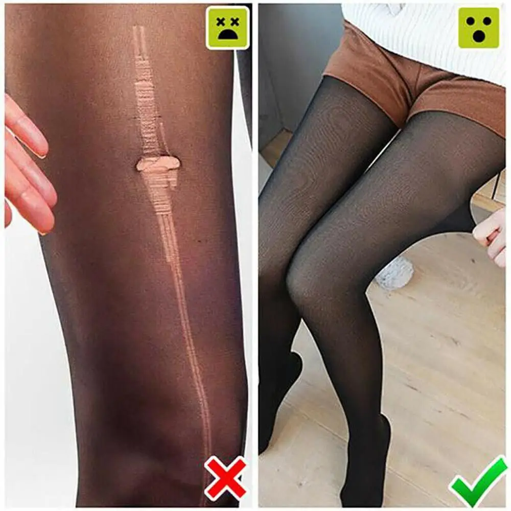 Thick Tights Thin Black Stockings Women Panties Flawless Legs Translucent Warm Fleece Villi Thickened Pant