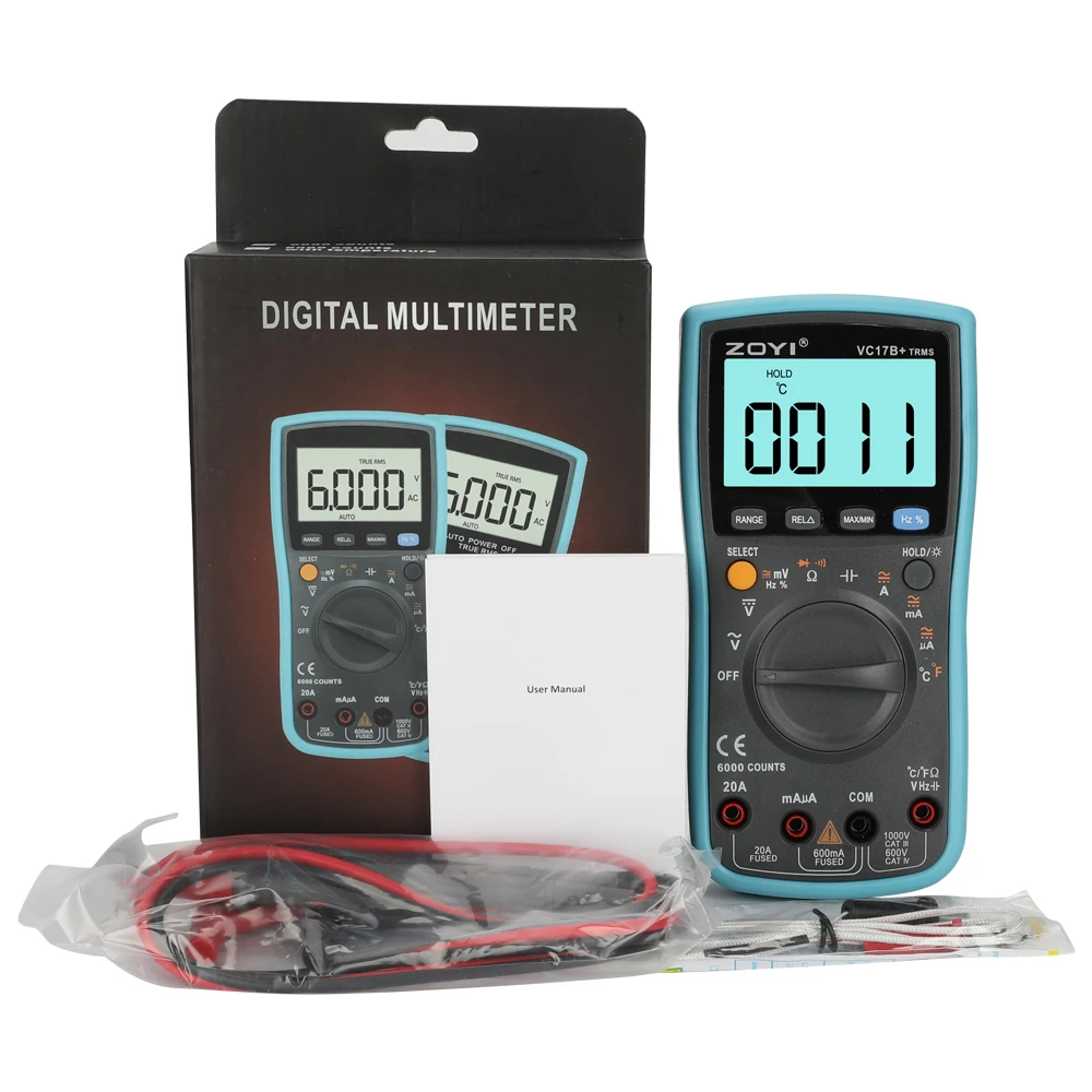 VC17B+ Digital Multimeter 6000 Counts Multimetro Multitester Digital Profesional Transistor Capacitor Tester