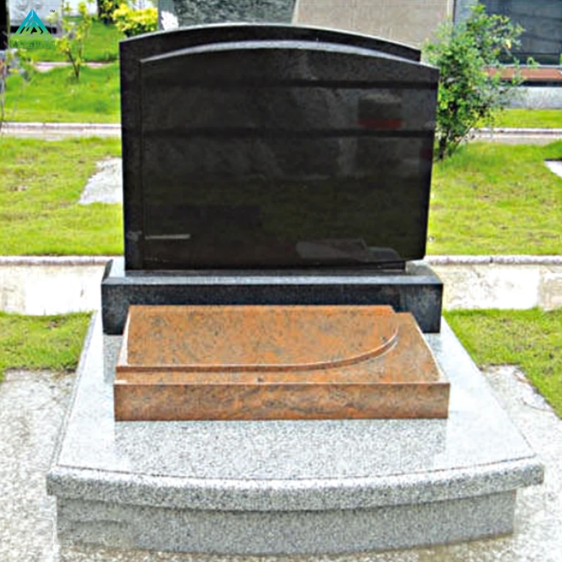 Polished Flamed Granite Weeping Industrial Design Style Outdoor Tombstone Block for Sale
