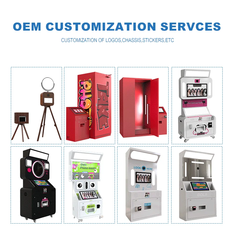 Dual Camera Shooting PHOTO BOOTH Motion Camera Booth Shell Magnet Machine Mirror Booth PHOTOBOOTH  Machine With Printer