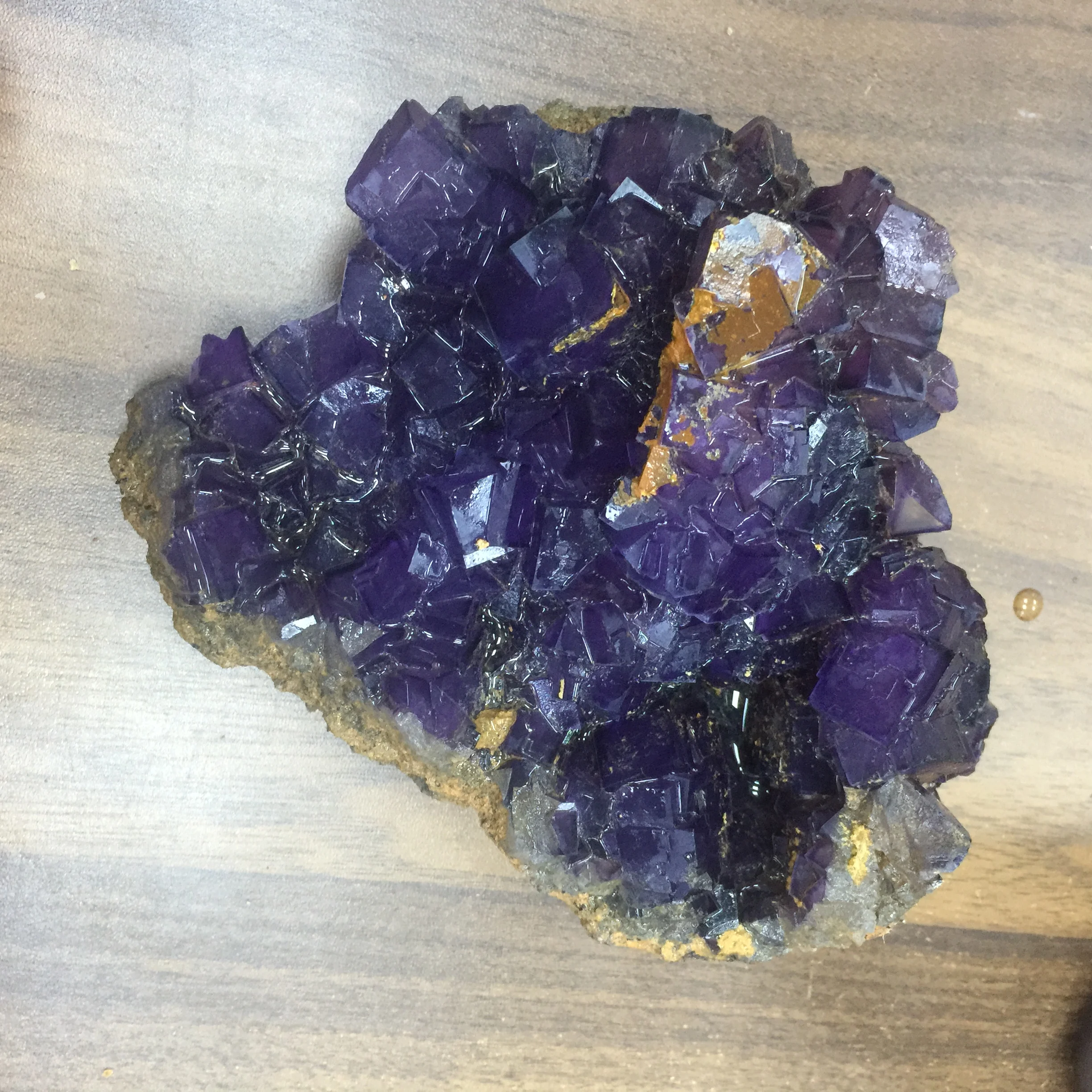 Natural crystals rough purple fluorite cluster specimen for home decor