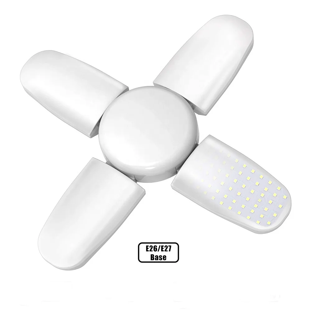 Лидер продаж Amazon, светодиодный потолочный светильник highbay 60 Вт для чердака, добычи дома, подвала, магазина, парковочного освещения, деформируемая упаковка, потолочный светильник для гаража, мастерской