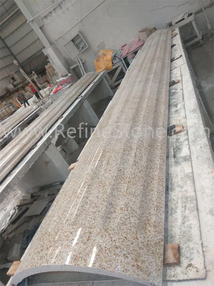 Refine Stone supply Beige travertine decorative pillars capital designs marble columns