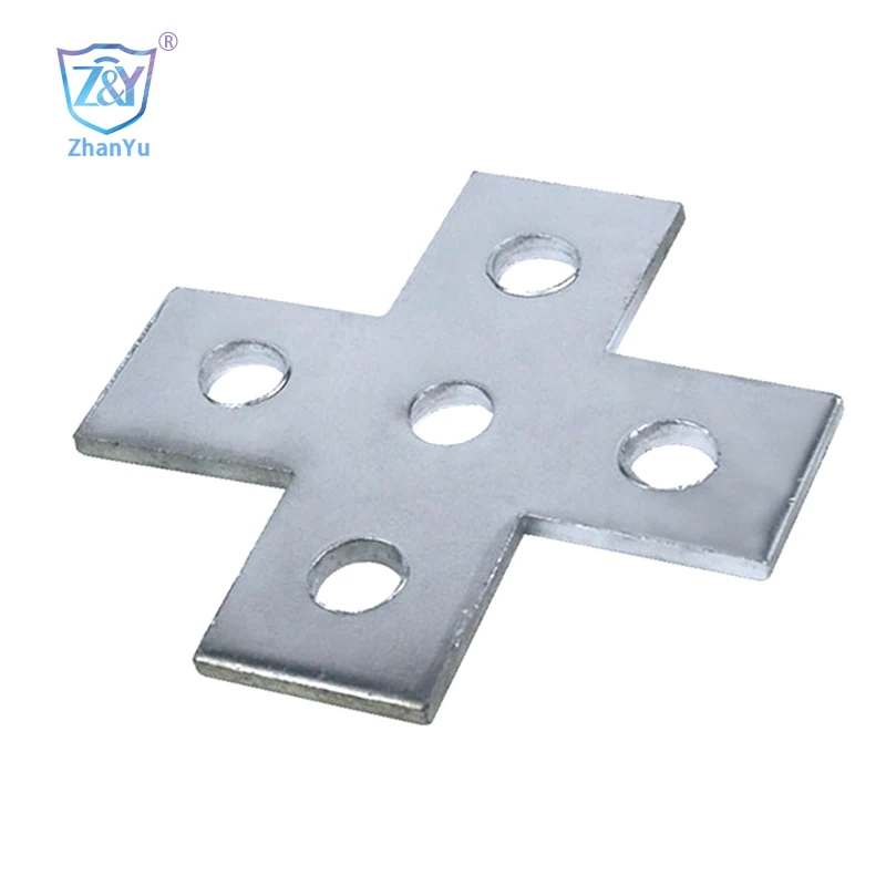 3-hole right angle connection unistrut brackets 3 holes 90 degrees plate