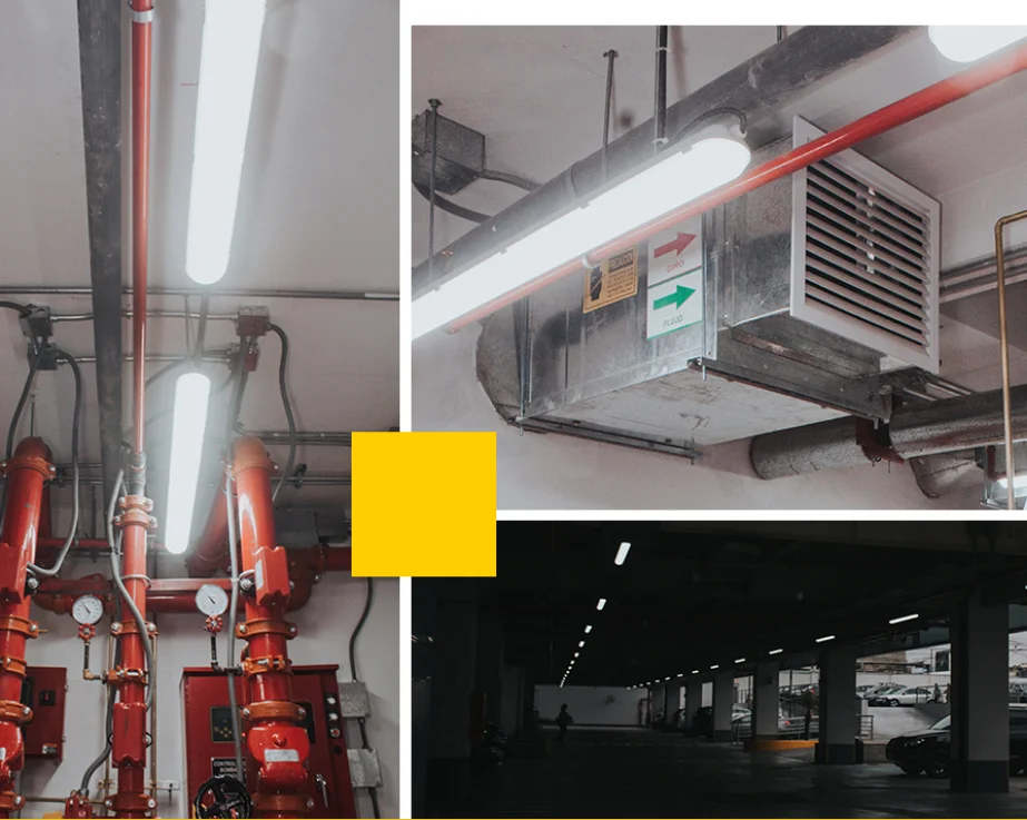 Tri-Proof IP66 Waterproof LED Linear Batten Light 50W 40W 1.2m 0.9m Vapor Tight for Workshop and Warehouse Use