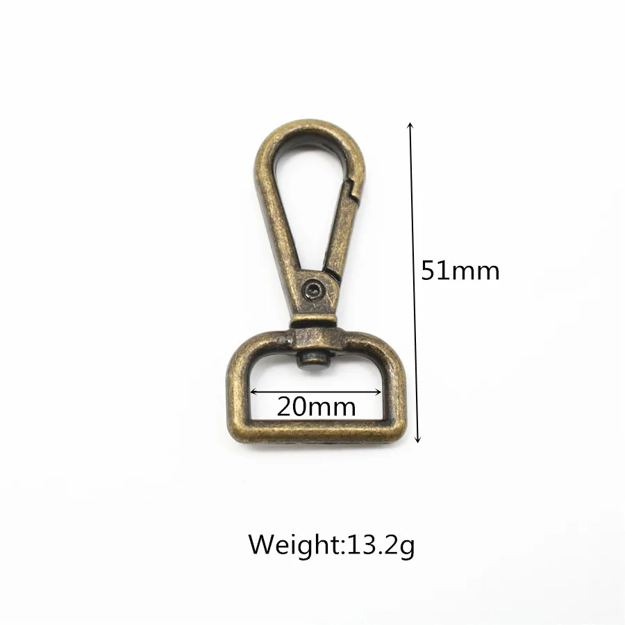 15mm 20mm 25mm Swivel Lobster Clasp Snap Hook Key Chain Ring Hardware Alloy Bag Buckle Handbag Bag Accessories