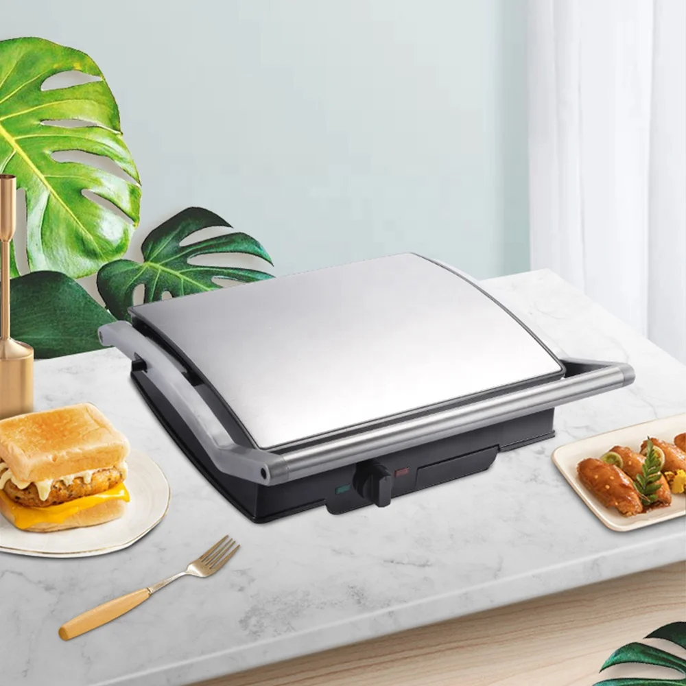 Professional Electric Multifunction Griddle Contact Grill with Oil Tray