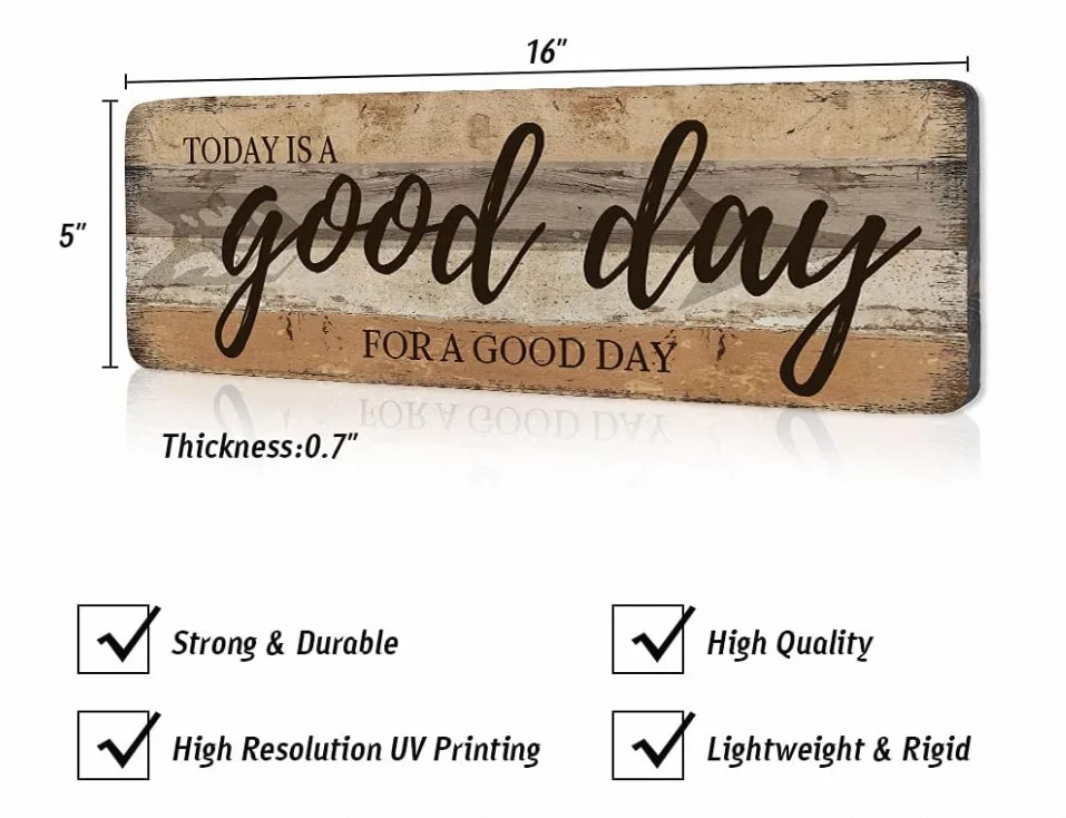 Customized Vintage Rustic Wood Decorative Hanging Wood Wall Plaque Sign Farmhouse Wall Art