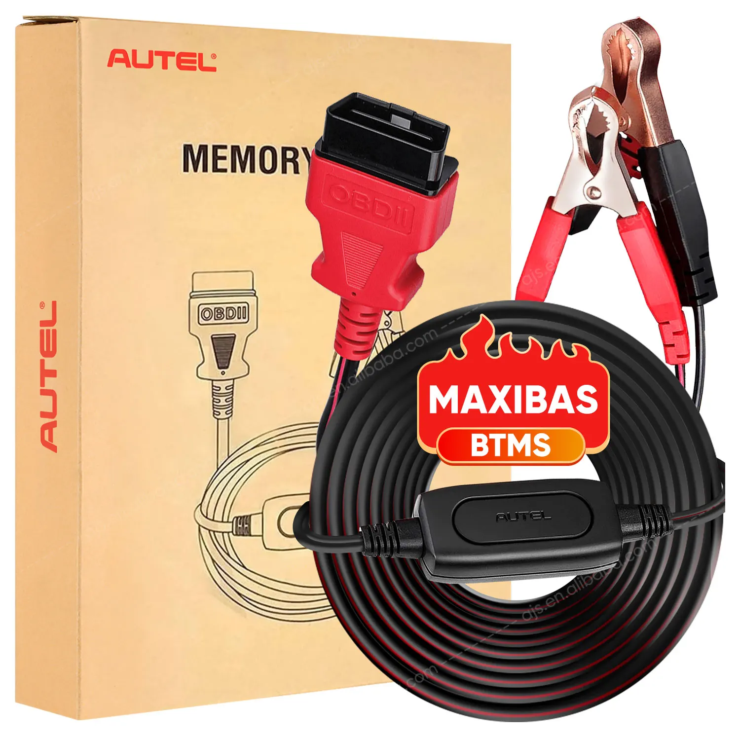 Autel MaxiBAS BTMS OBD2 тестер аккумуляторов для сохранения памяти сохраняет коды транспортных средств и электронные пресеты