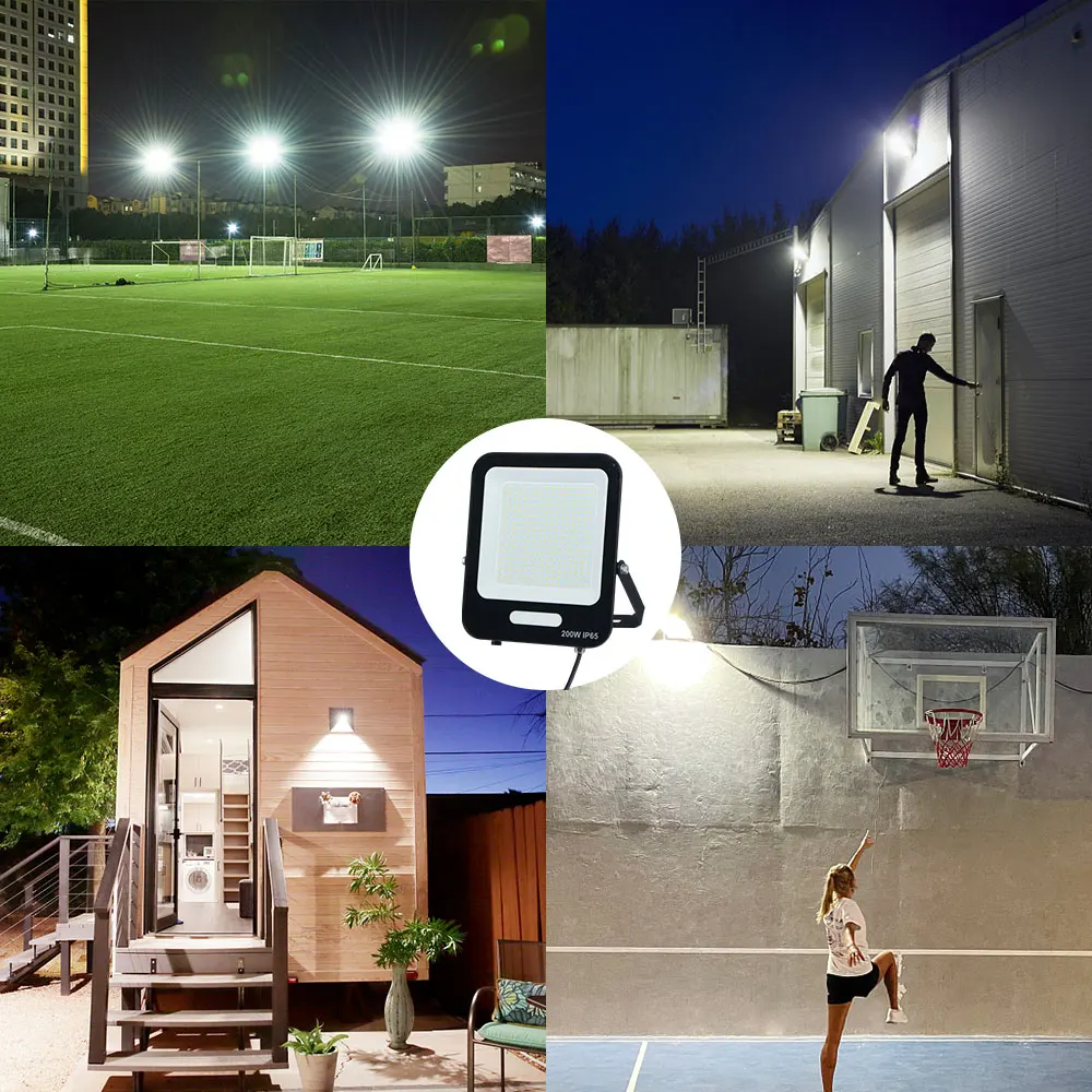 KCD High Power Flood Lamp Outdoor Sports Stadium Large Area Super Bright Waterproof 30w 50w 100w 150w 200w 300w LED Flood Light