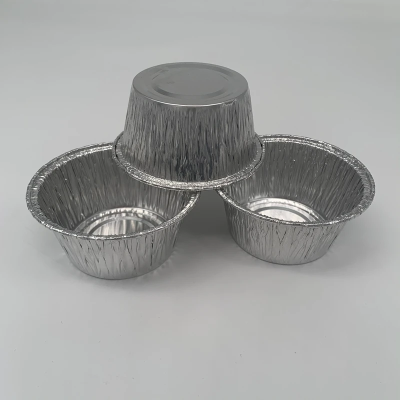 
Factory shallow large round food packaging baking pizza hand popcorn disposable bakeware 6 cups with aluminum foil 