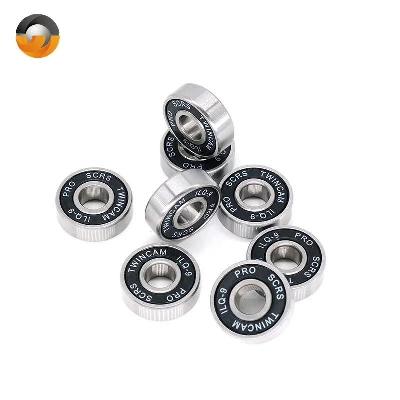 Good Quality Mini Wheels Bearing Skateboard 8x22x7mm 608RSIL Q9 Black Bearings Stainless Steel Skateboard Bearings