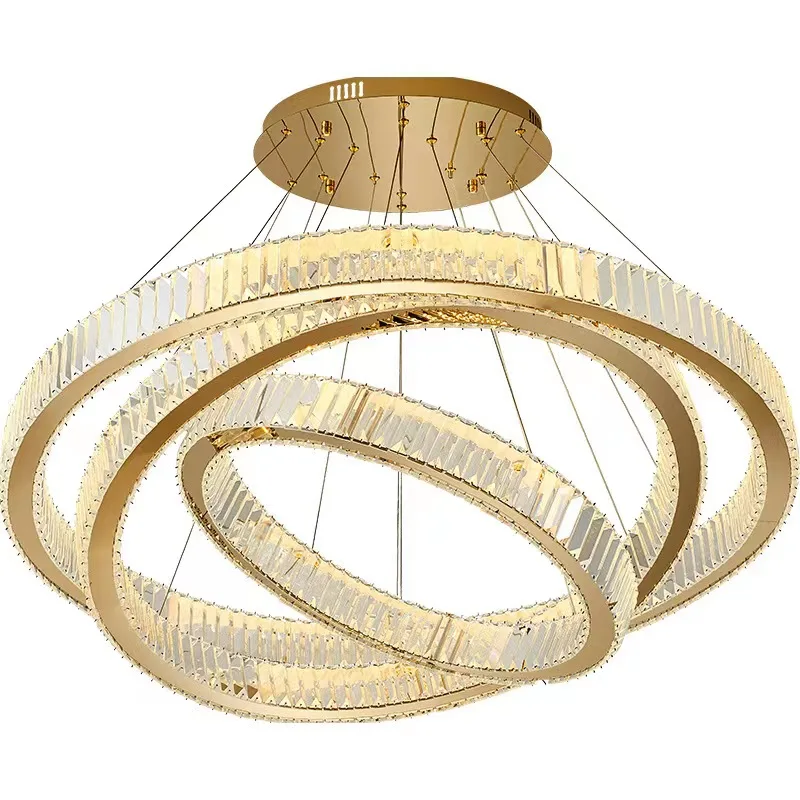 Luxury Crystal Chandeliers Modern Glass Hanging Lamps Living Room Hotel Decorative Ceiling Lighting Pendant Chandelier Lights