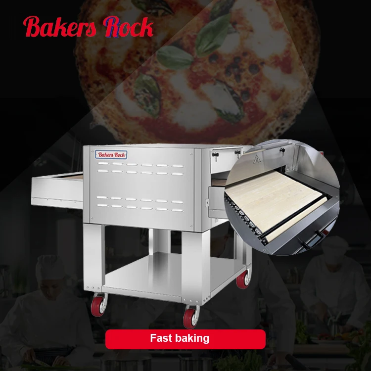 Commercial 18 inch 450℃ fast baking electric continuous conveyor stone belt pizza oven chain pizza oven