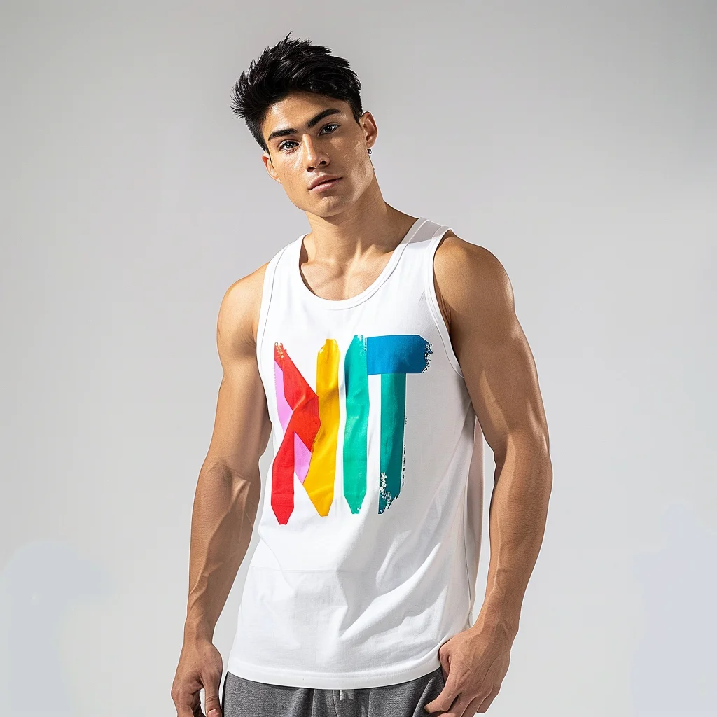 Wholesale Custom Cotton Stringer Gym Vest Fitness Singlet Workout Muscle Bodybuilding Mens Tank Top